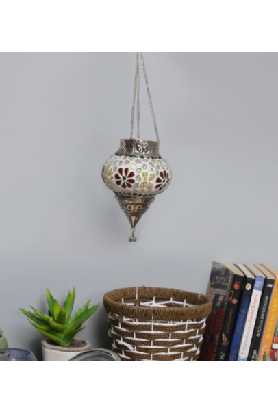  Metal & Glass Tea Light Holder